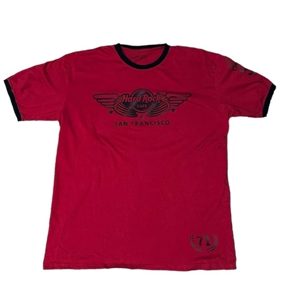 Hard Rock Cafe San Francisco Red & Black T-Shirt Size XL